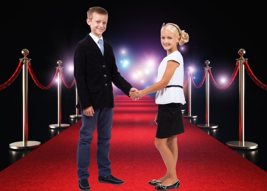 Prom couple red carpet